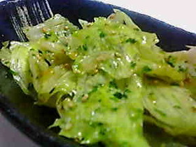 レタスのゴマ海苔サラダ☆食べてびっくり!